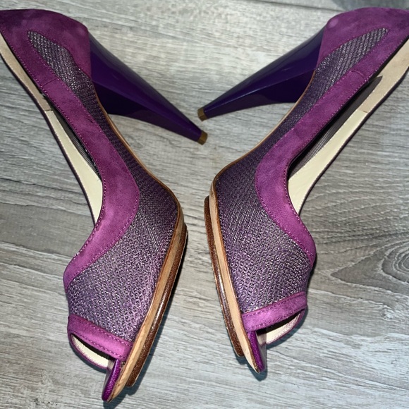 Alberta Ferretti purple pumps Made in Italy size 38 one of a kind VINTAGE - Picture 3 of 9